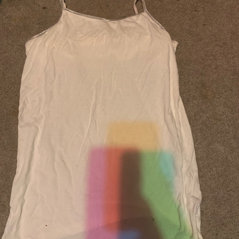white tank top